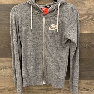 Nike gray zip up sweater